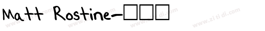 Matt Rostine字体转换